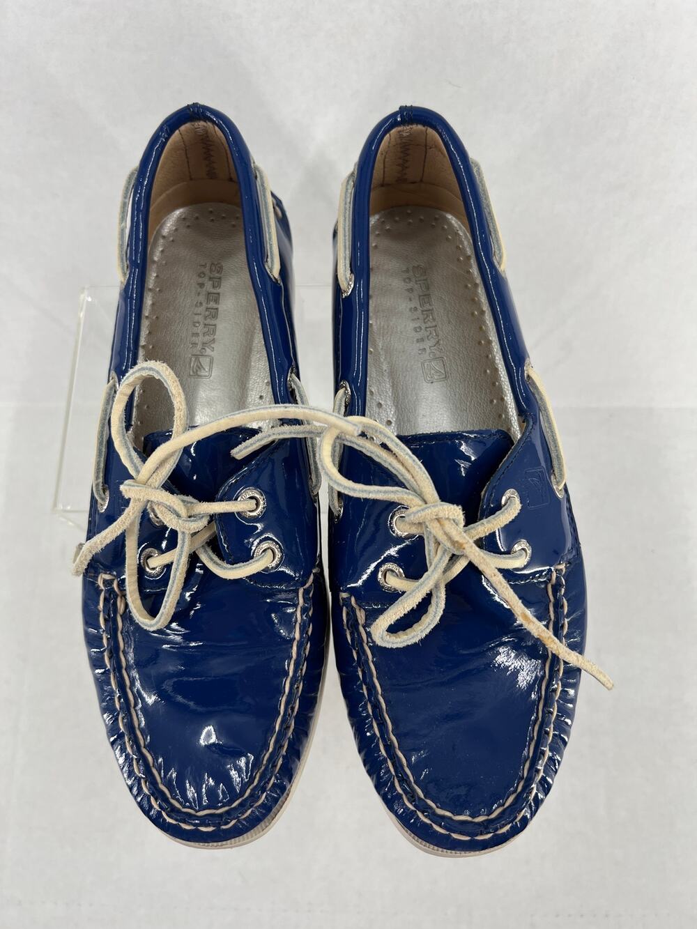 Sperry Navy Patent Loafer Leather